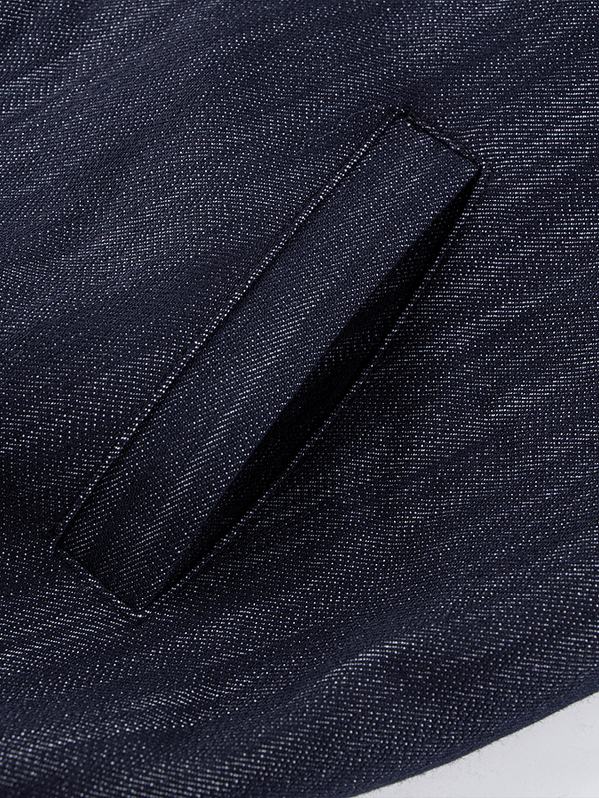 Indigo denim jacket – welt pocket close-up | XoKool