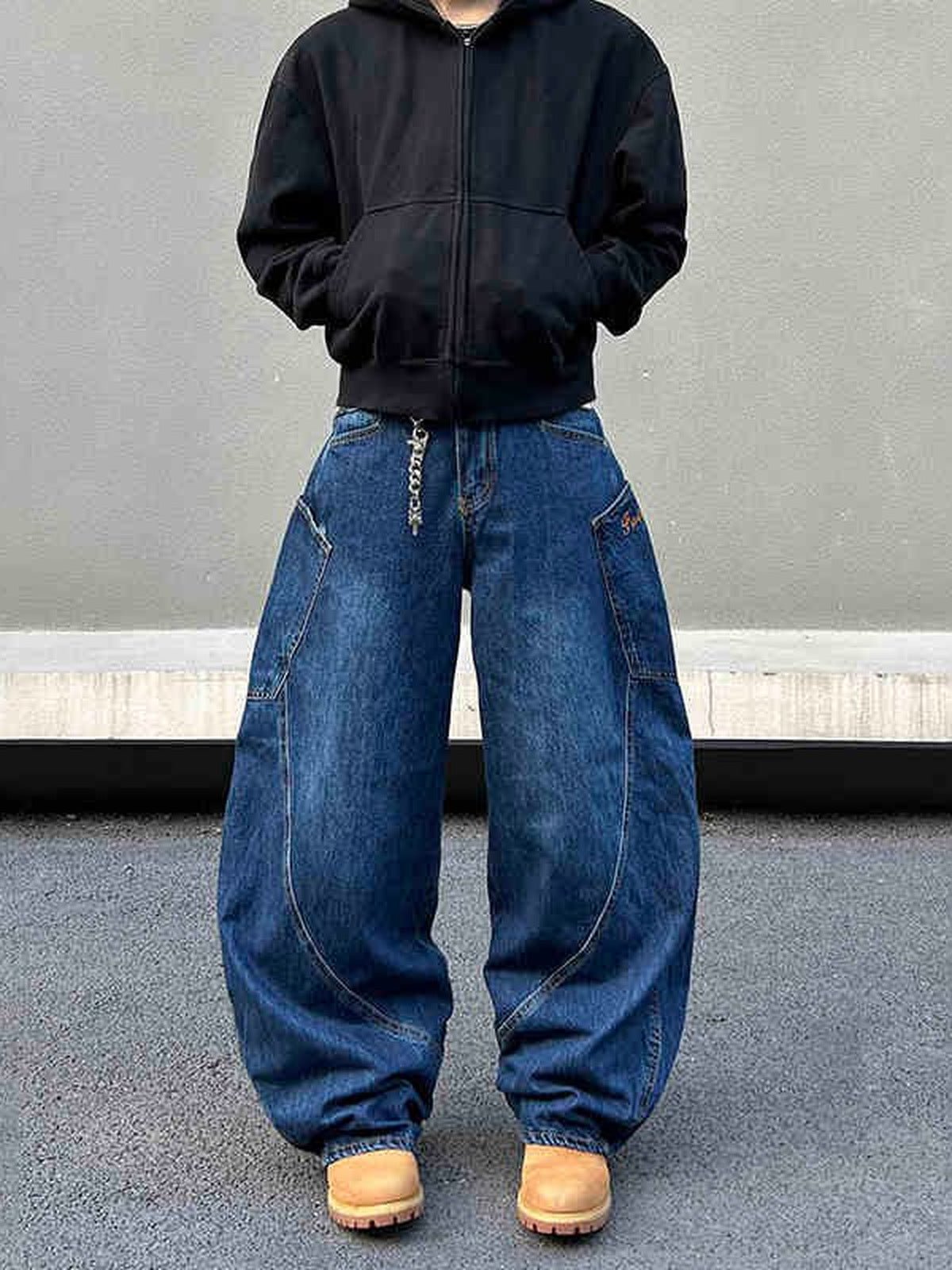 Jeans barrel curvos – en chico, vista frontal 2 | XoKool
