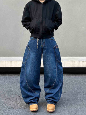 Jeans barrel curvos – en chico, vista frontal 2 | XoKool