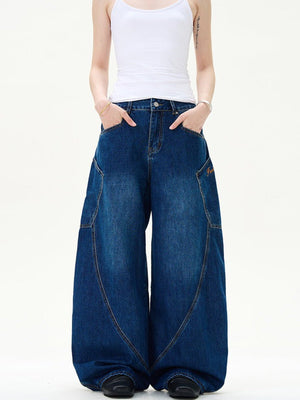 Jeans barrel curvos – en chica, vista frontal | XoKool