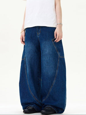 Jeans barrel curvos – en chica, vista lateral | XoKool