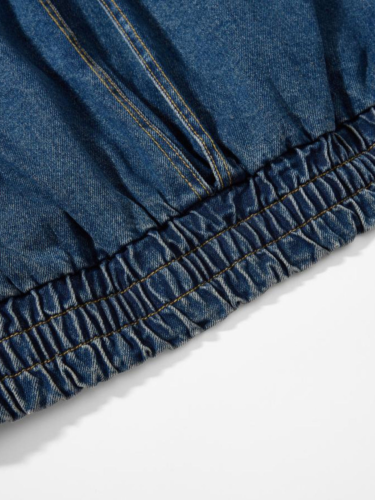 Jeans-Bomberjacke – elastischer Saum Nahaufnahme | XoKool