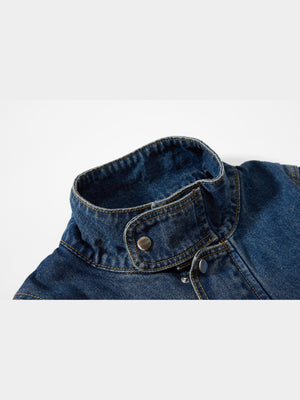 Jeans-Bomberjacke – Stehkragen Nahaufnahme | XoKool