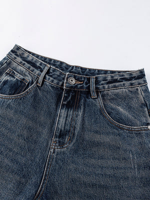 Dark Wash Horseshoe Jeans – waist and front pocket close-up | XoKool