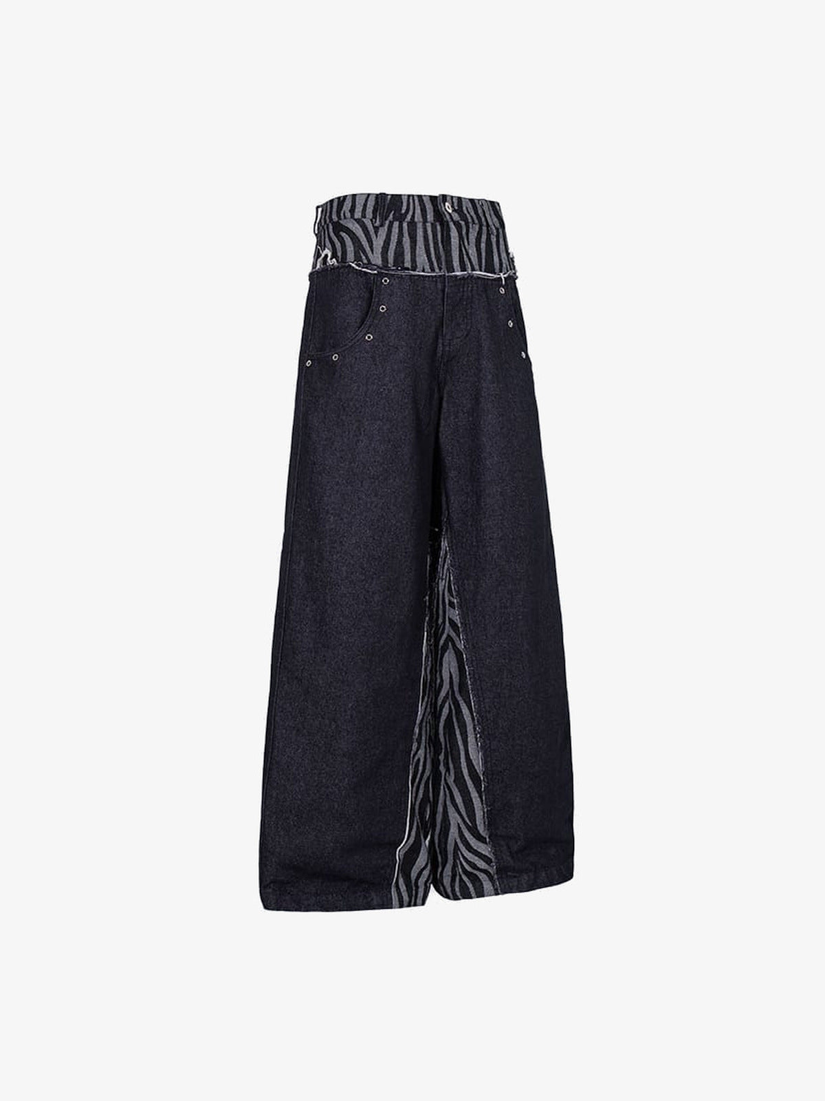 Zebra Print Jeans – front flat | XoKool