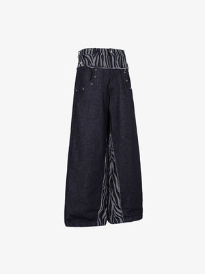 Zebra Print Jeans – front flat | XoKool