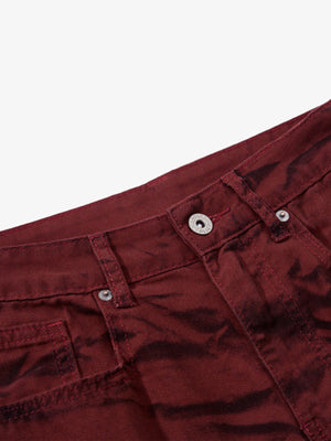 Wasteland Lava Wash Flared Wrinkled Texture Pants - thumbnail 3