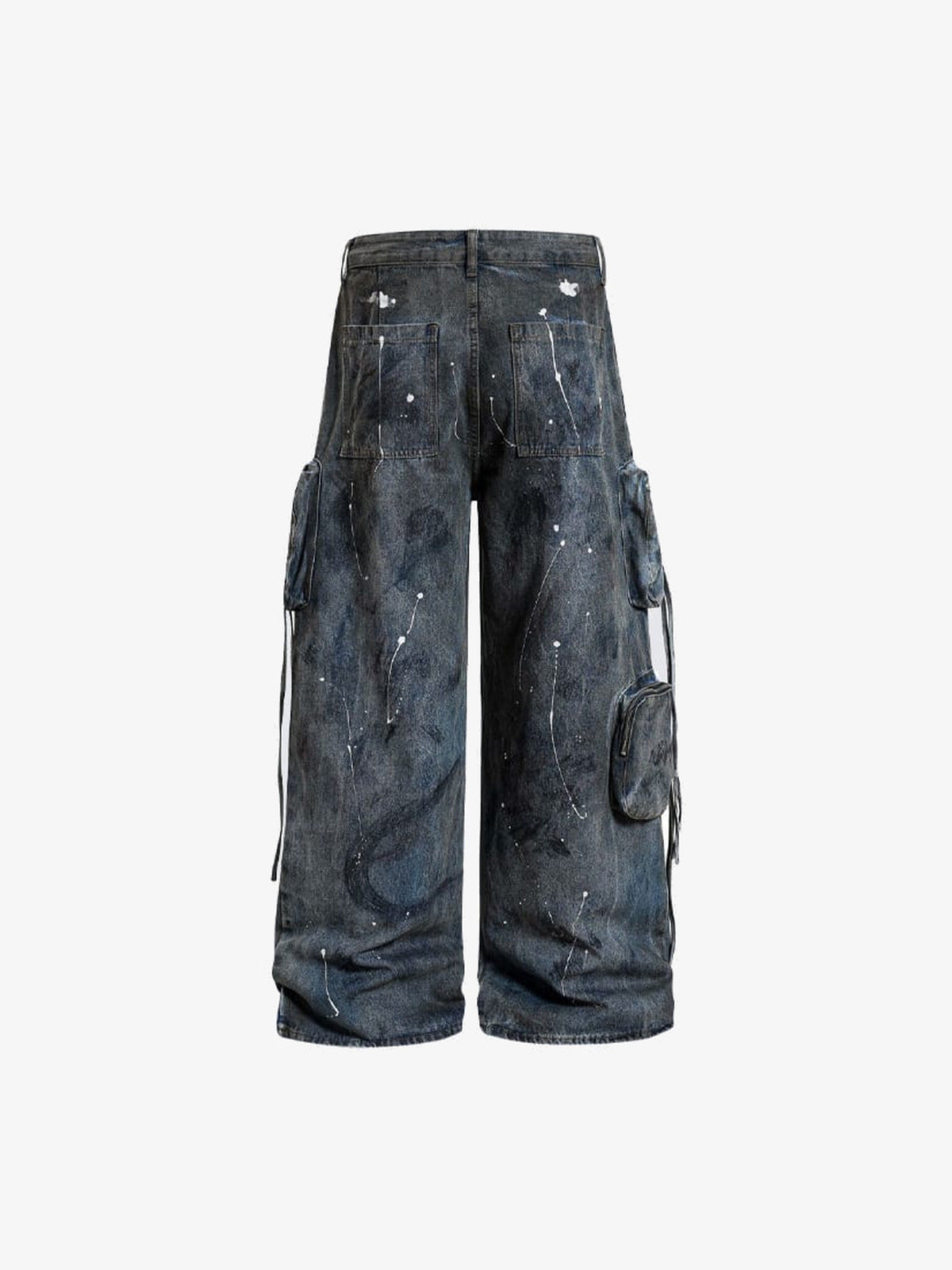 Jeans im Dirty Wash – hinten flach liegend | XoKool