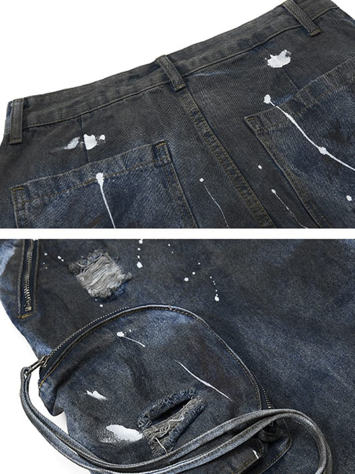 Jeans im Dirty Wash – Gesäßtasche und Cargotasche in Nahaufnahme | XoKool