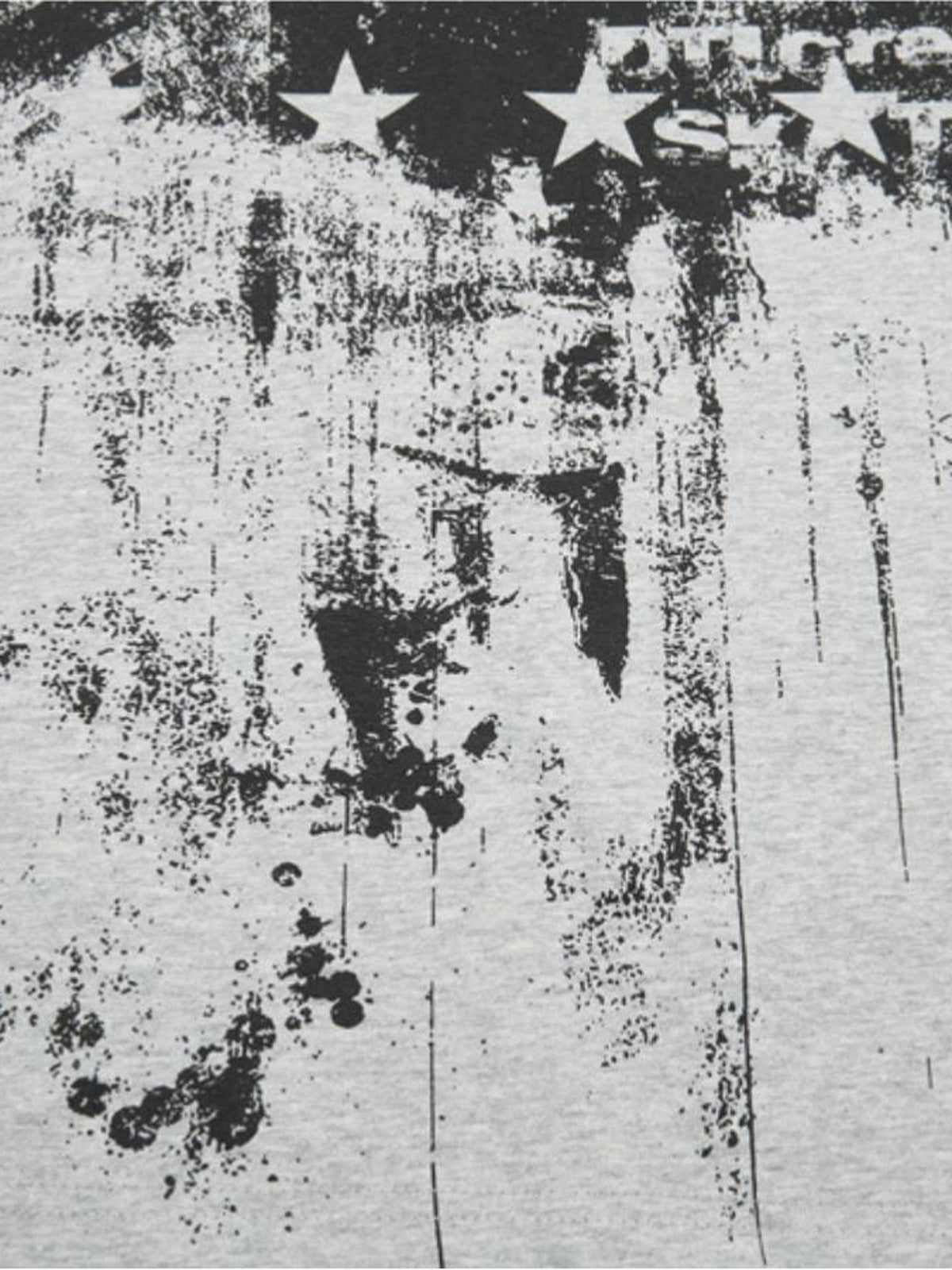 American flag tee – splatter print close-up | XoKool