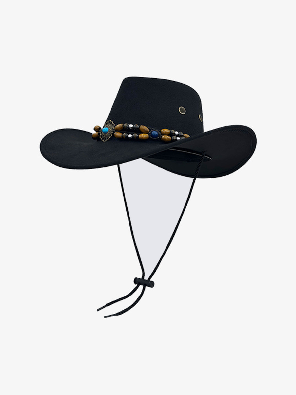 Western cowboy hat – Black Beaded, front view | XoKool