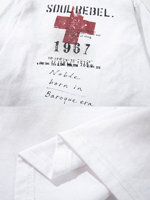 Distressed long sleeve shirt – print close-up | XoKool