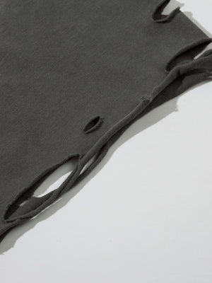 Distressed ombre t-shirt – Distressed hem close-up | XoKool