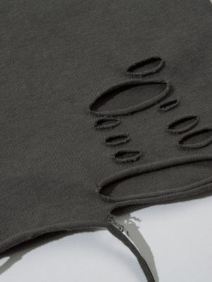 Distressed ombre t-shirt – Distressed holes close-up | XoKool