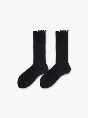 Calcetines slouch – Negro, vista plana | XoKool