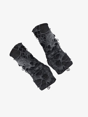 Distressed Ripped Strick-Armstulpen – flach, Paar | XoKool