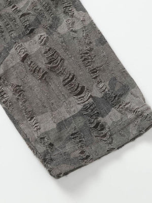 Distressed layered long sleeve – distressed sleeve close-up | XoKool