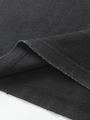 Distressed layered long sleeve – hem close-up | XoKool