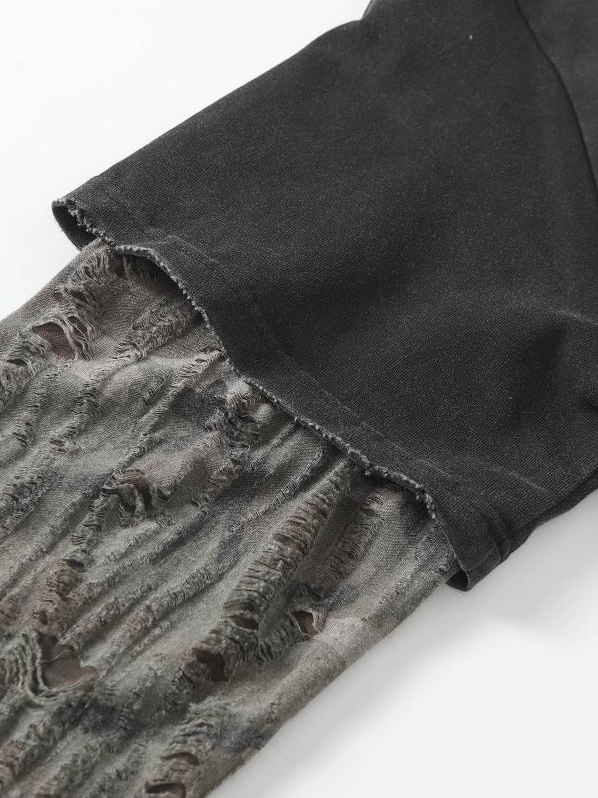 Distressed layered long sleeve – layered sleeve close-up | XoKool