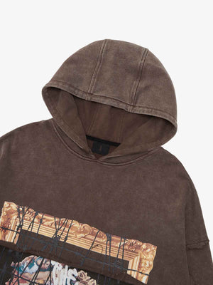 Washed Brown Hoodie – Detailansicht | XoKool