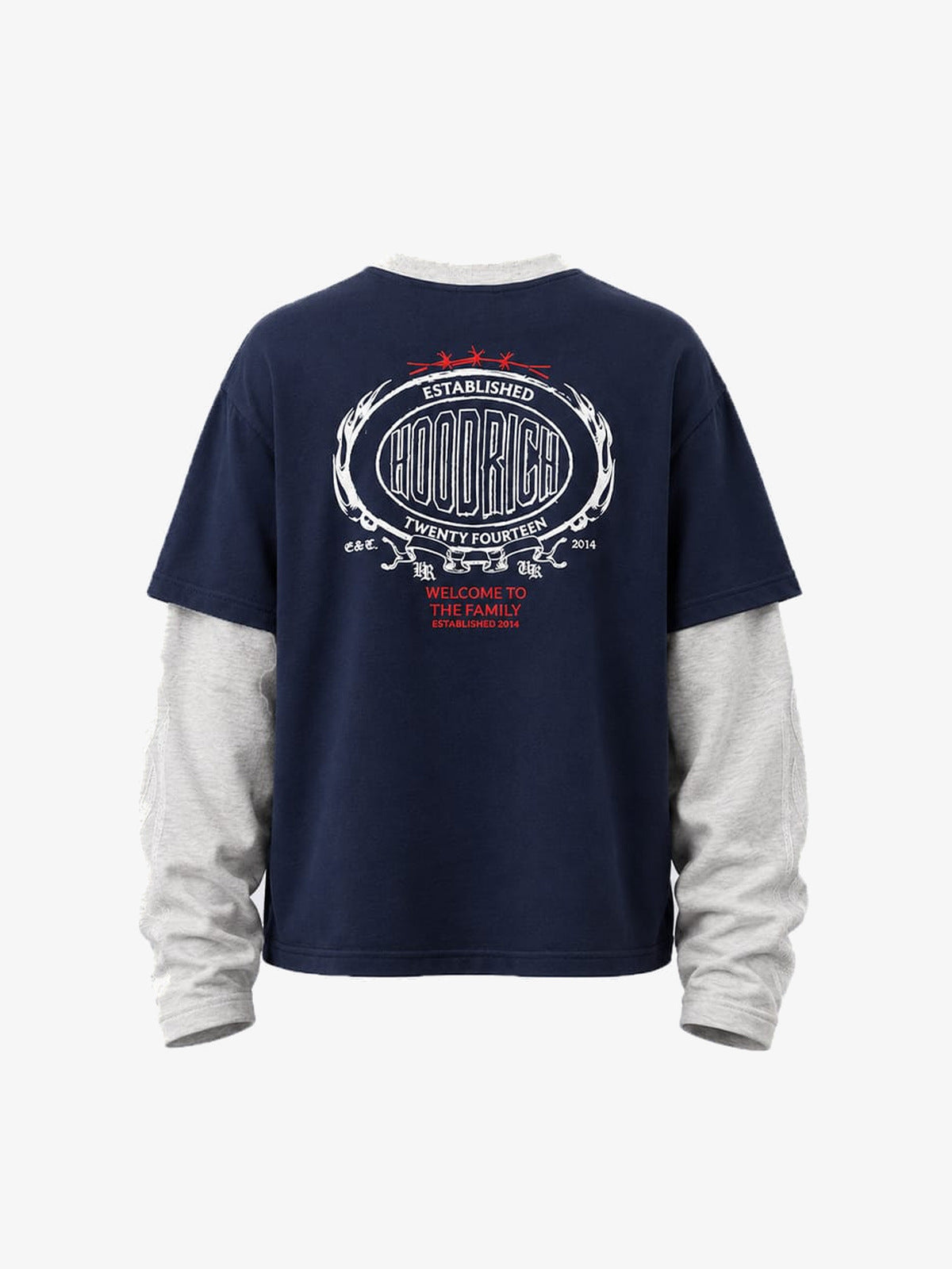 Layered Ringer Longsleeve – Navy, Rückansicht | XoKool