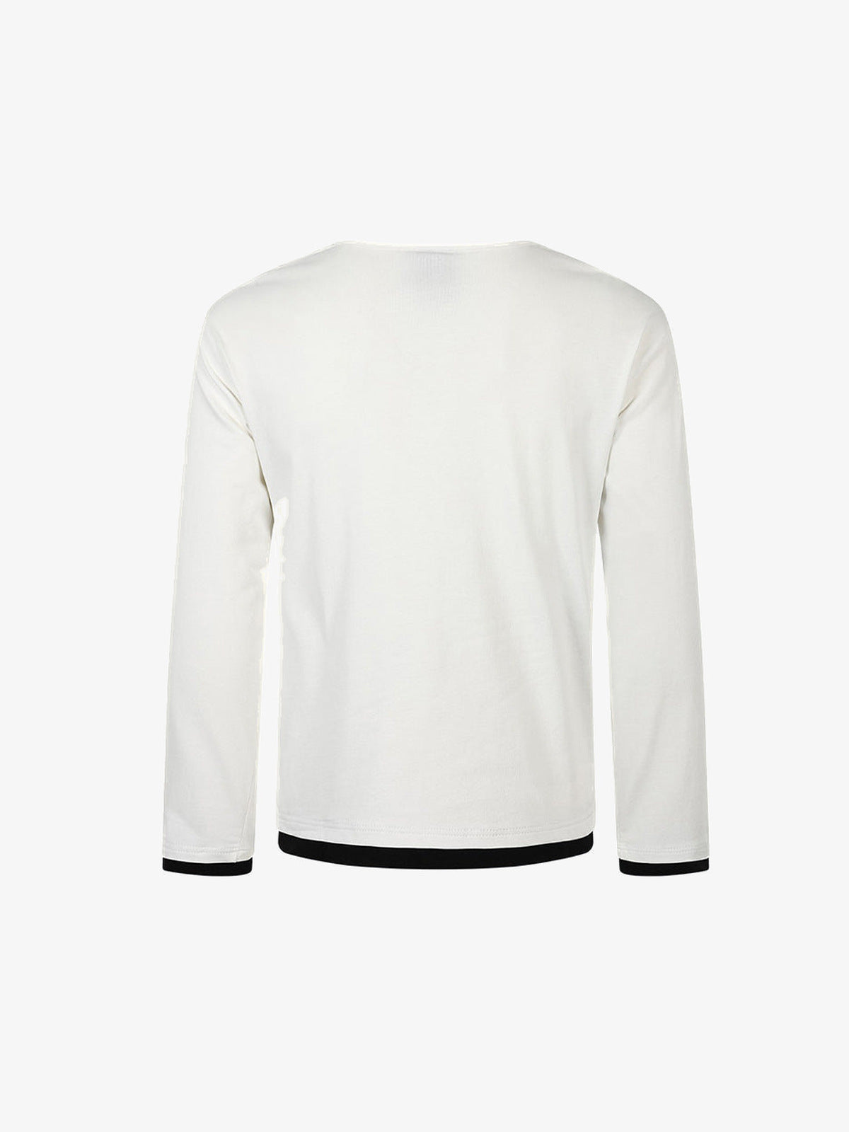 Doppellagiges Longsleeve – Weiß, Rückseite flach | XoKool