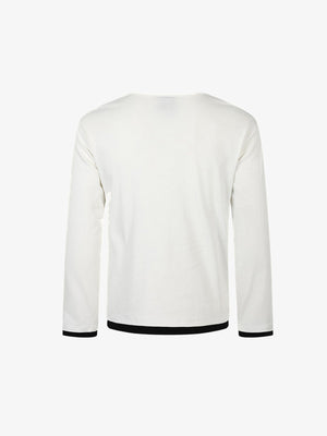 Doppellagiges Longsleeve – Weiß, Rückseite flach | XoKool