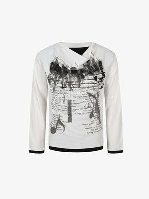 Doppellagiges Longsleeve – Weiß, Vorderseite flach | XoKool