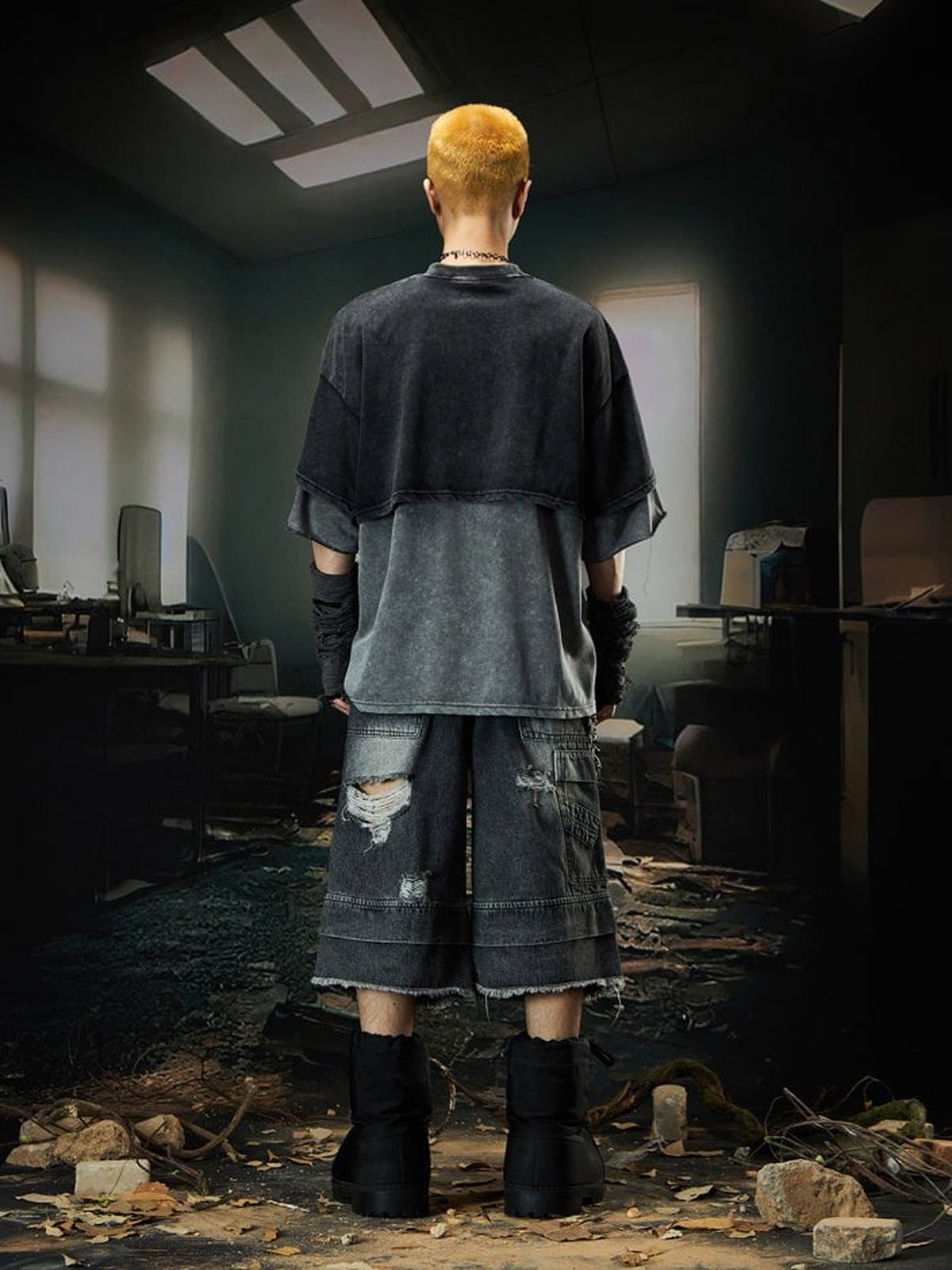Double Layer T Shirt – on model back | XoKool