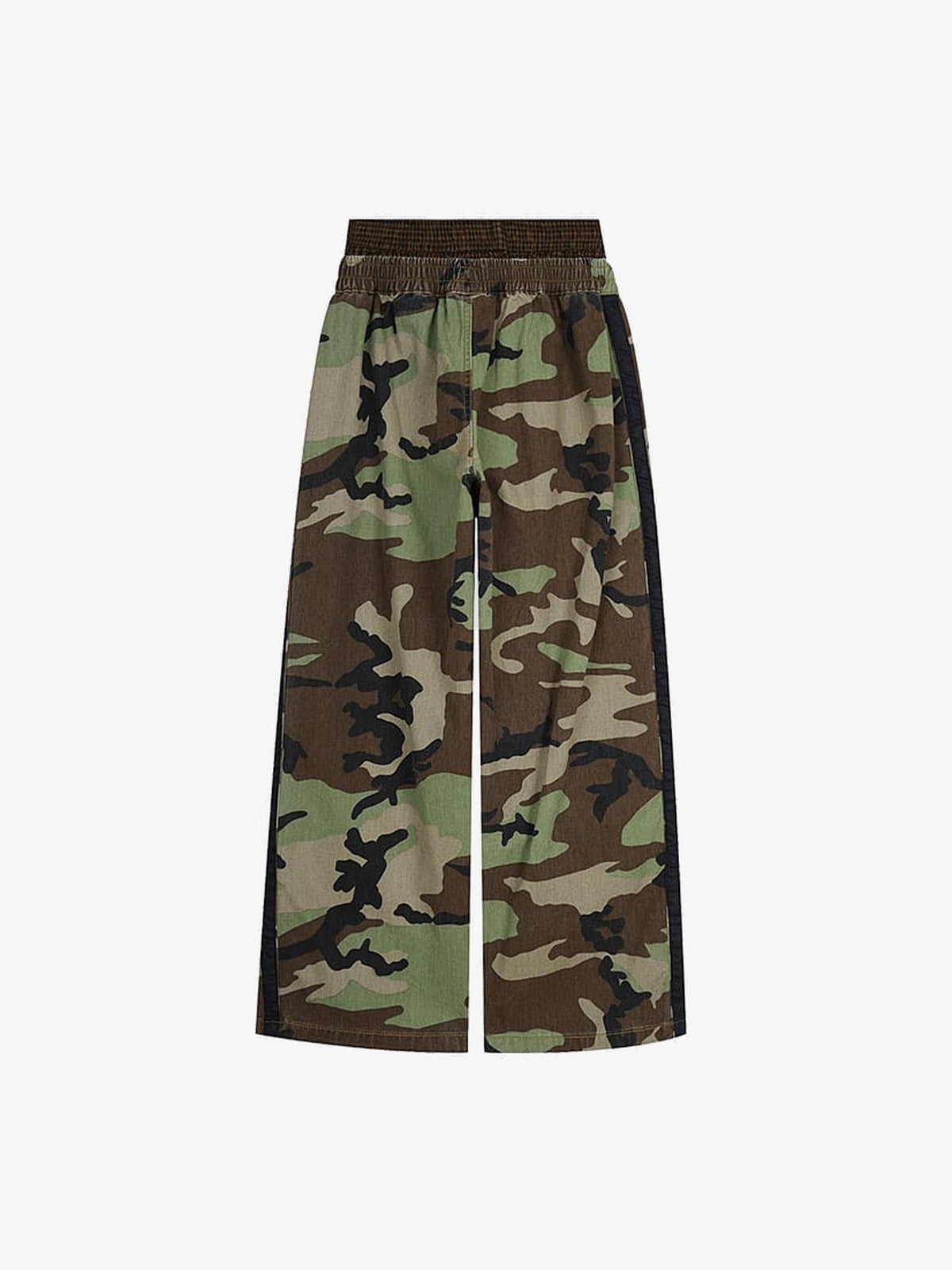 Pantalones deportivos de camuflaje woodland con doble cintura – Vista trasera | XoKool