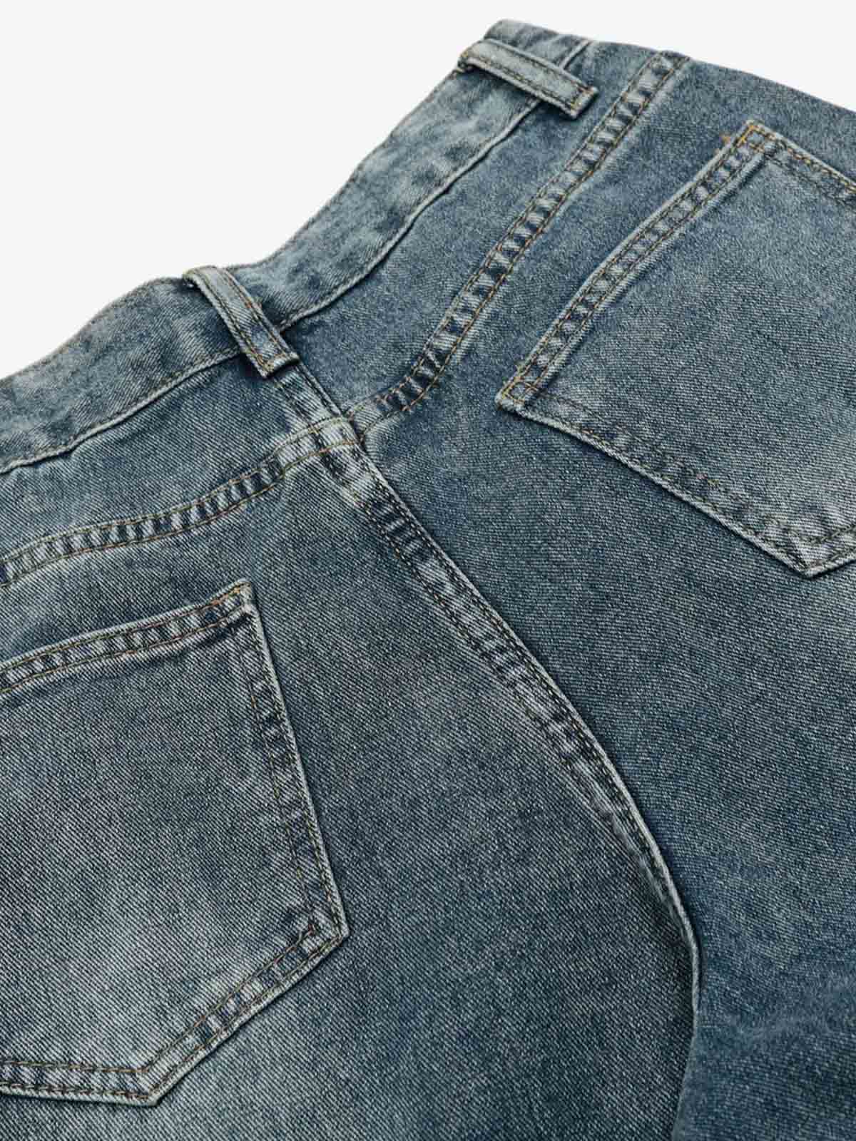 Blumen Barrel Jeans – Nahaufnahme Rückenbund | XoKool
