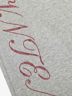 Draped Red Diamond Drawstring Casual Pants - thumbnail 4