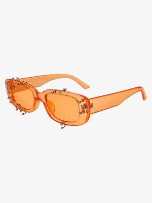 Retro Punk Studded Small Square Frame Sunglasses - thumbnail 2