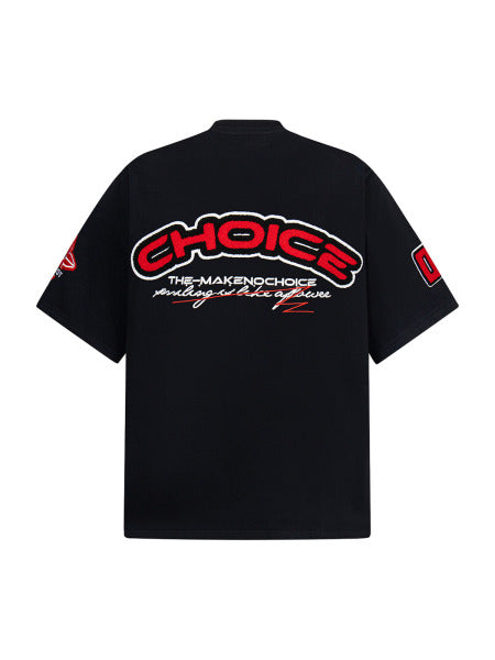 Heavy Embroidery Patch Embroidered T-Shirt