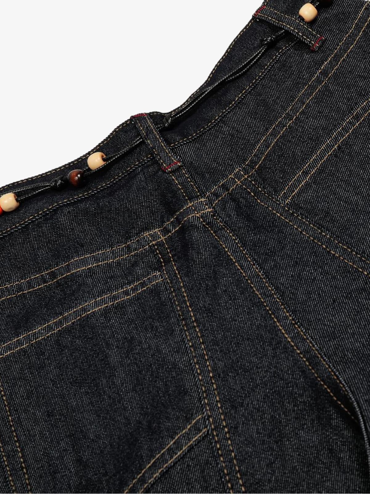 Beaded barrel jeans – waist and beads close-up | XoKool