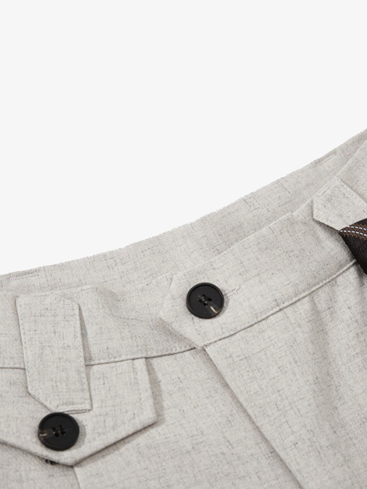 Tie Detail Relaxed Fit Draped Suit Pants - image 4