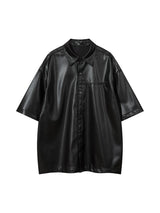 Cleanfit Short-Sleeve PU Leather Shirt
