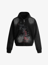 Street Spray Paint Print Hoodie