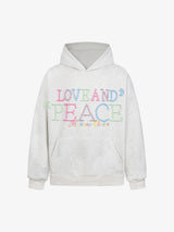 Colorful Beaded Letter Pattern Hoodie