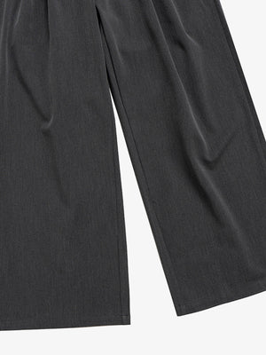 High-Waisted Contrast-Color Patchwork Niche Pants - thumbnail 4
