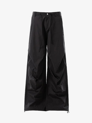 Vintage Drawstring Draped Embroidered Wide Leg Pants - thumbnail 2