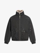 Pocket Zip Up Fur Collar Work Quilted Jacket