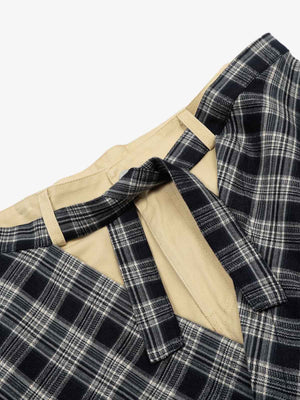 Plaid Decorative Patchwork Loose Pants - thumbnail 5