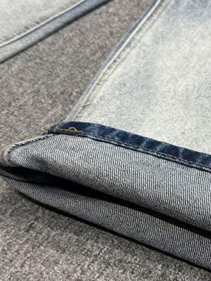 Faded Barrel Jeans – Faded Blau, umgeschlagener Saum mit Innenseite | XoKool