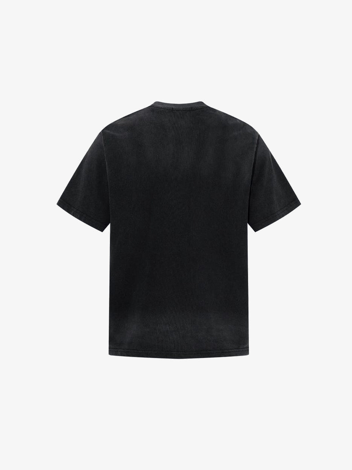 Distressed graphic tee – Black, back view | XoKool