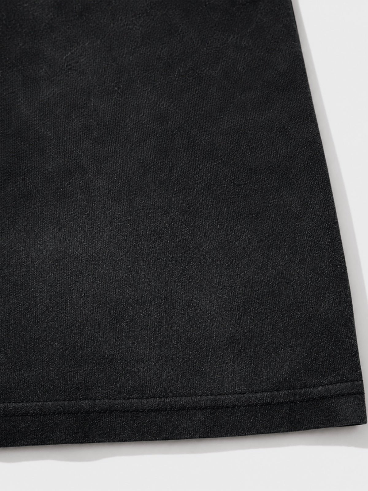 Distressed graphic tee – hem close-up | XoKool