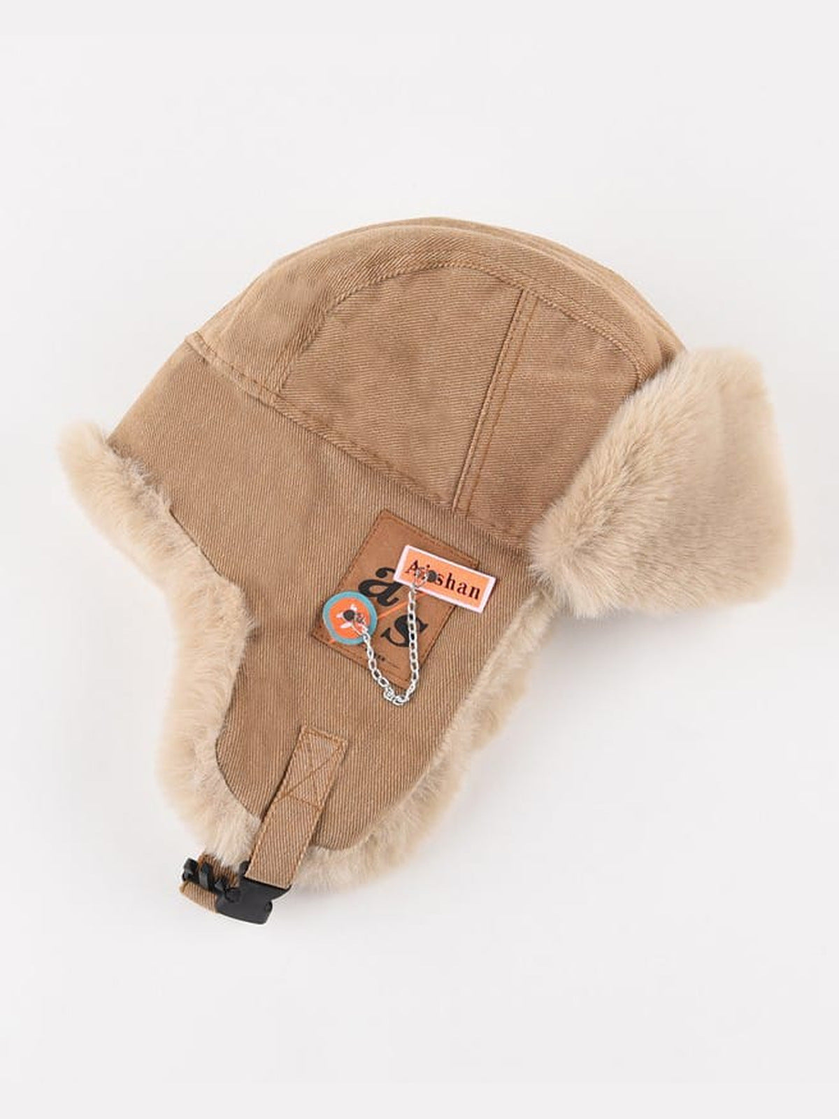 Gorro de trampero de piel sintética – caqui, vista lateral | XoKool