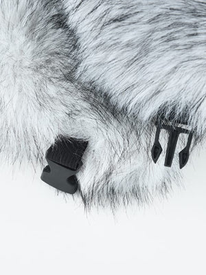 Faux fur ushanka – buckle close-up | XoKool