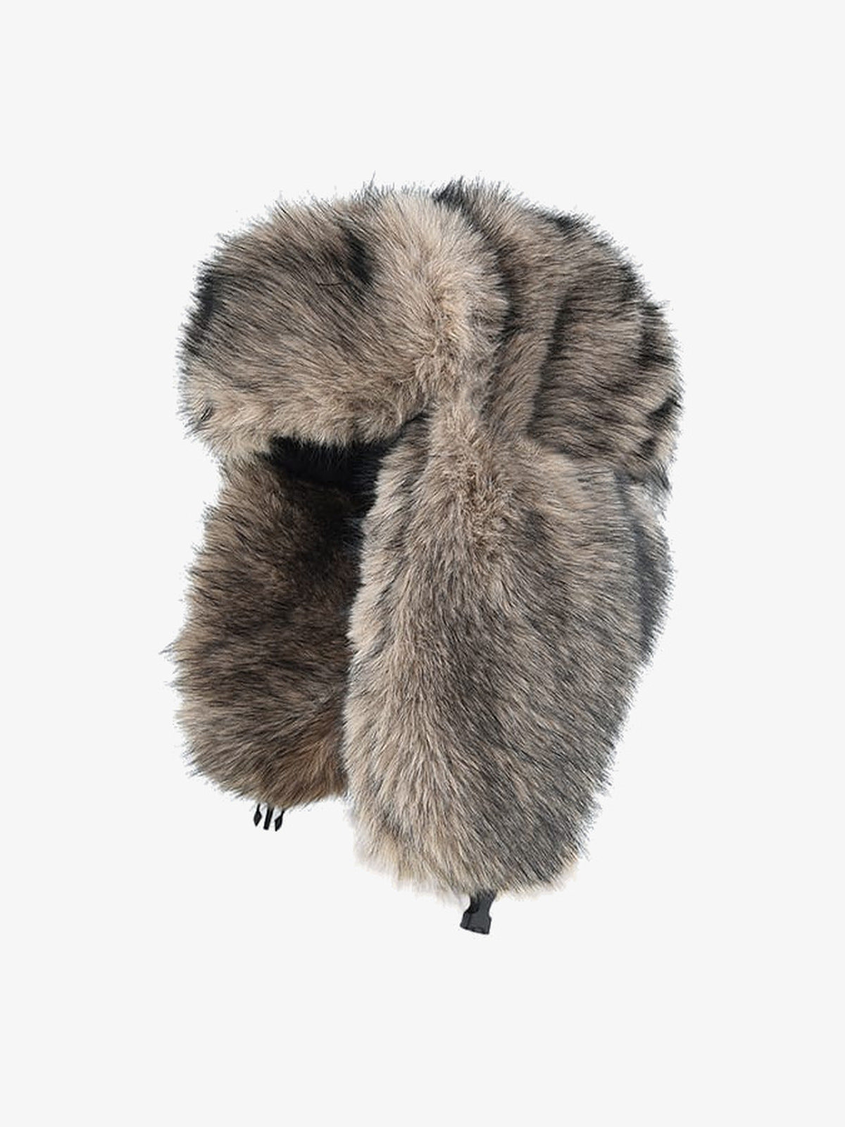 Faux Fur Ushanka Hat with Ear Flaps – Coffee, front | XoKool