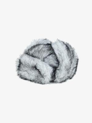 Faux fur ushanka – White, top view | XoKool